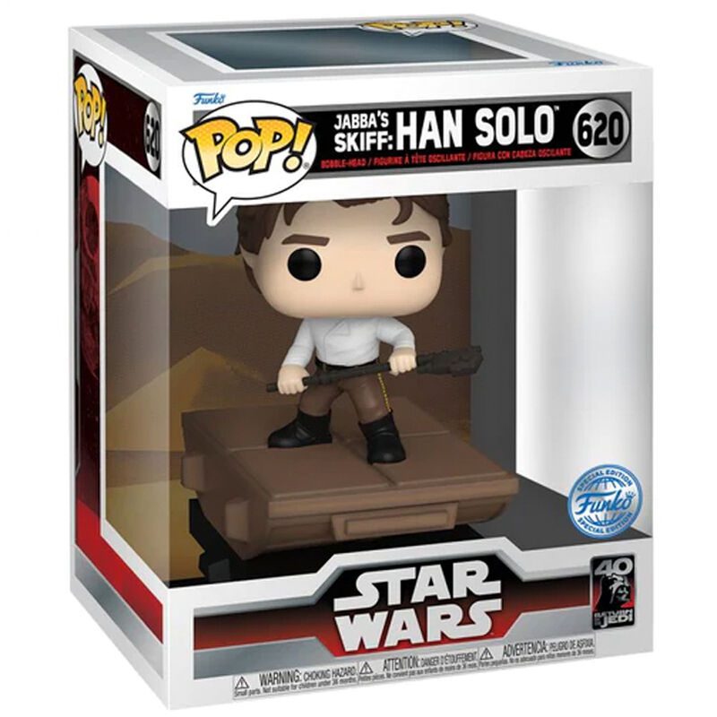 Figura Funko POP Deluxe de Han Solo en el skiff de Jabba