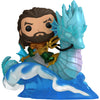 Figura Funko POP! Rides Deluxe de Aquaman sobre Storm con tridente y olas