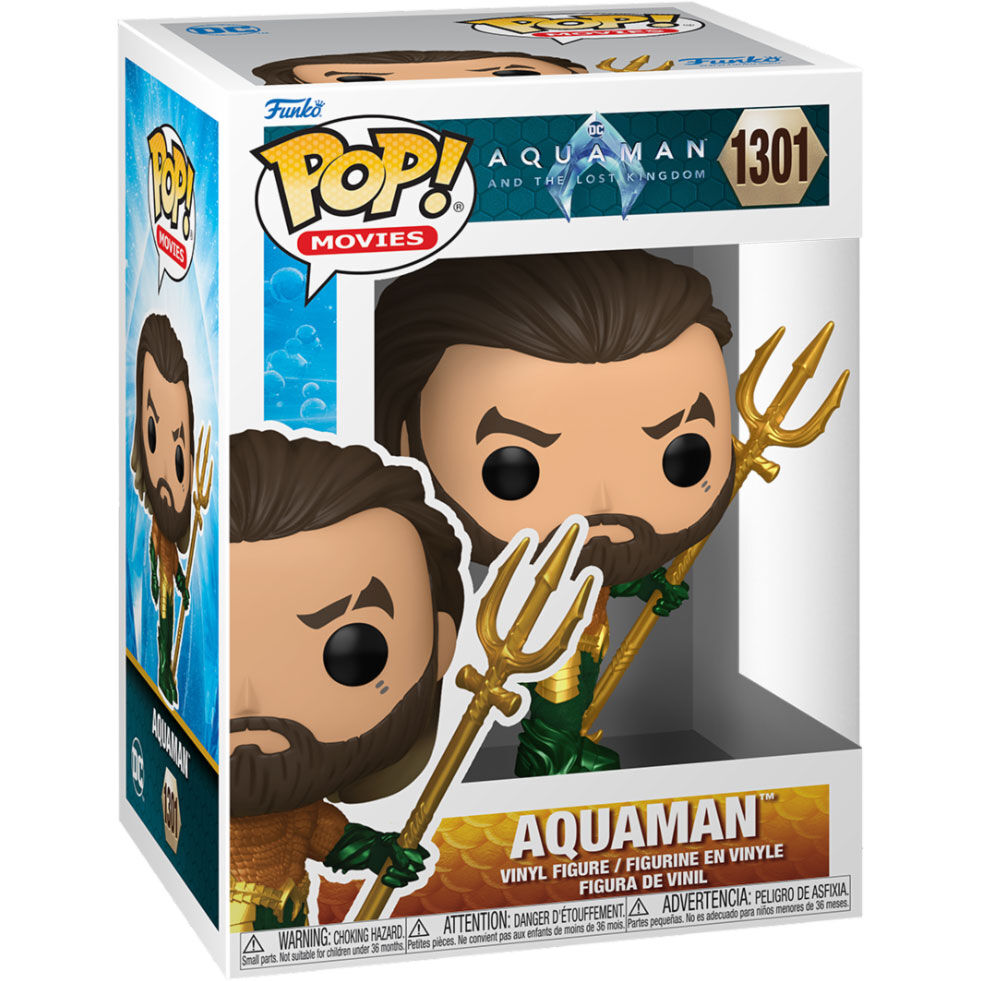 Figura Funko POP! de Aquaman con armadura y tridente dorado - 2