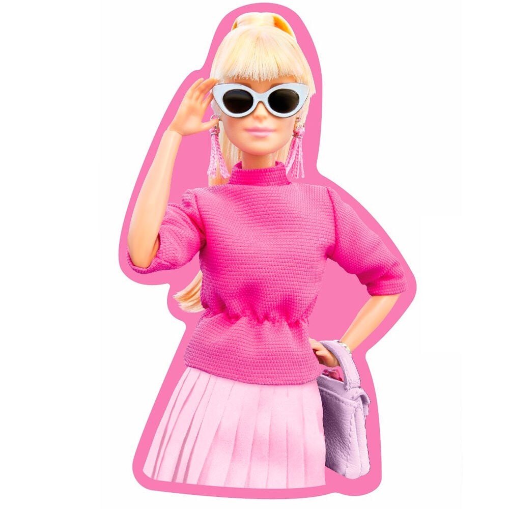 Cojín 3D de Barbie con gafas de sol y ropa rosa