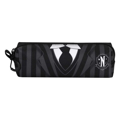 Portatodo Wednesday Uniform negro y gris con camisa y corbata