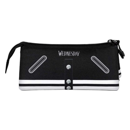 Portatodo triple Wednesday Varsity negro y blanco - 2
