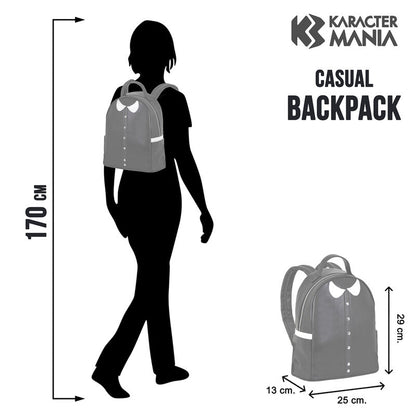 Mochila Varsity negra y blanca de Miércoles - 2