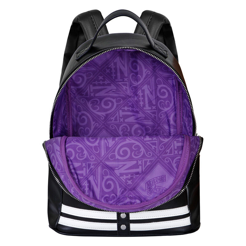 Mochila Varsity negra y blanca de Miércoles - 4