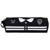 Portatodo Varsity negro de Wednesday con bandas blancas
