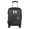 Maleta trolley ABS Wednesday negra con diseño de uniforme y cuatro ruedas