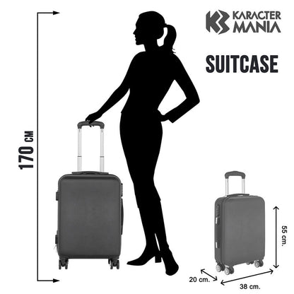 Maleta trolley ABS Wednesday negra con diseño de uniforme y cuatro ruedas - 2