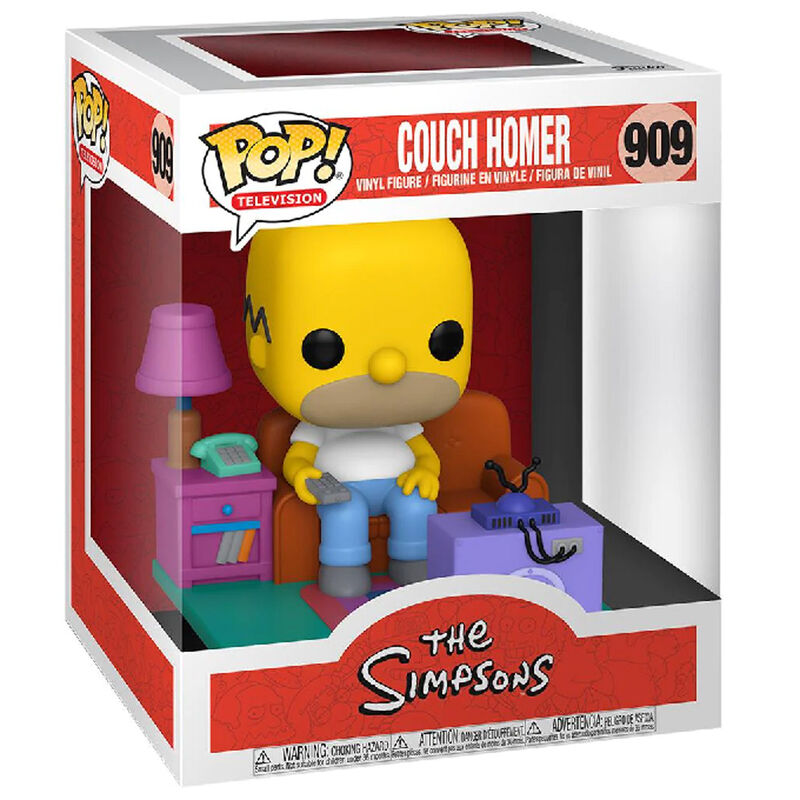 Figura Funko POP! de Homer Simpson viendo la televisión en el sofá