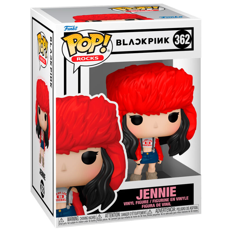 Figura Funko POP! Rocks de Jennie de BLACKPINK con gorro rojo