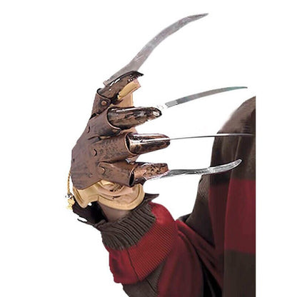 Guante de Freddy Krueger adulto con cuatro hojas decorativas
