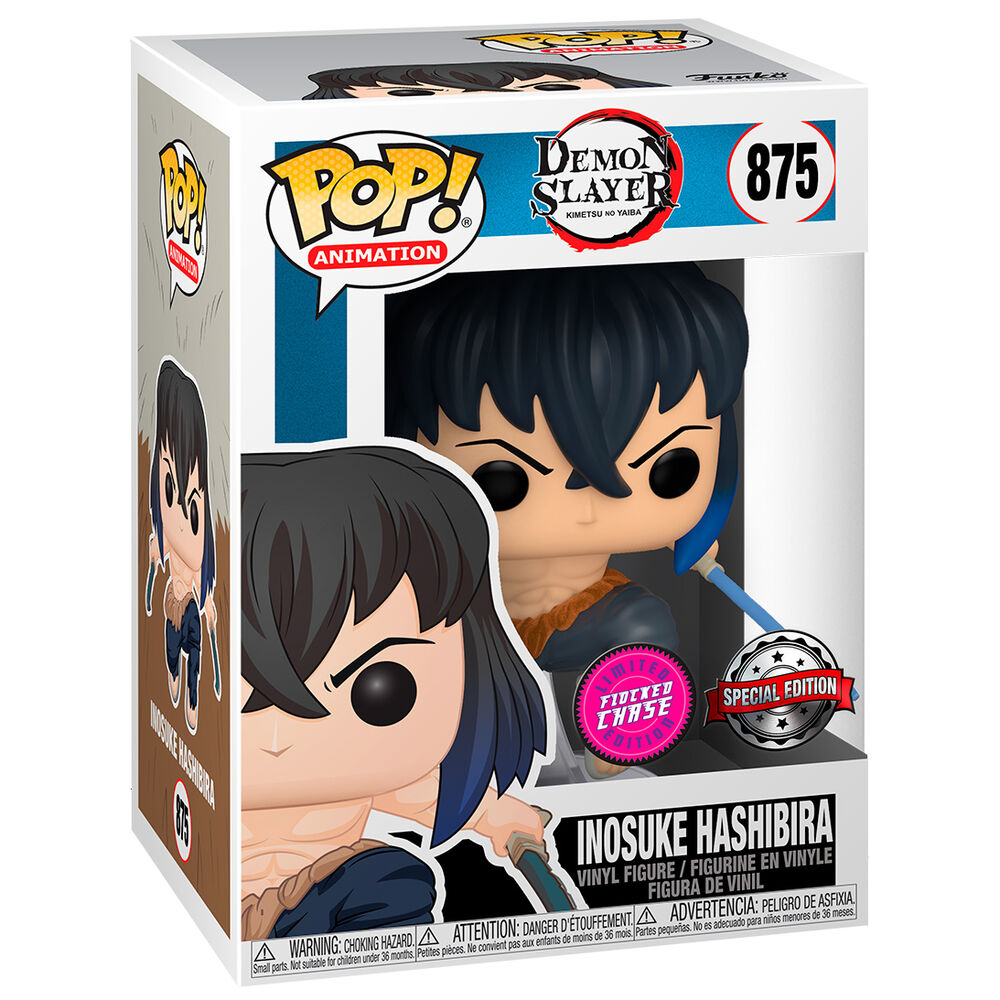 Figura Funko POP! de Inosuke Hashibira de Demon Slayer en caja