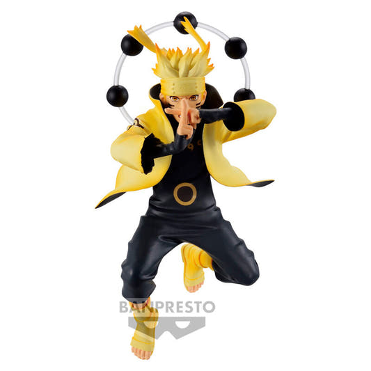 Figura de Naruto Uzumaki Vibration Stars con atuendo amarillo y negro