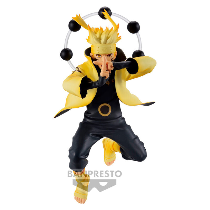 Figura de Naruto Uzumaki Vibration Stars con atuendo amarillo y negro