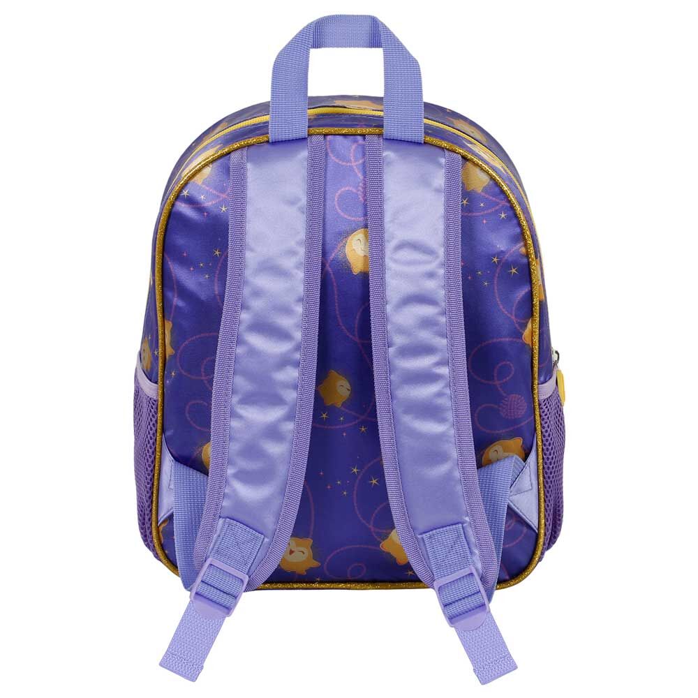 Mochila morada 3D de Wish Disney con Asha, Estrella y Valentino - 3