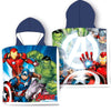 Poncho toalla Marvel Avengers con capucha y estampado de Iron Man, Hulk y Capitán América