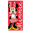 Toalla de microfibra Minnie Disney roja con lunares blancos
