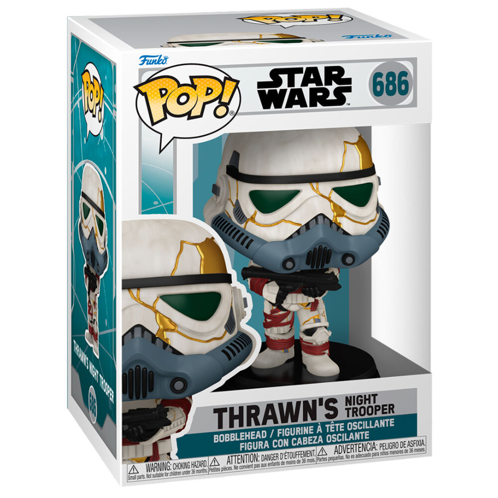 Figura Funko POP! Star Wars Night Trooper de Thrawn con bláster y base negra - 2