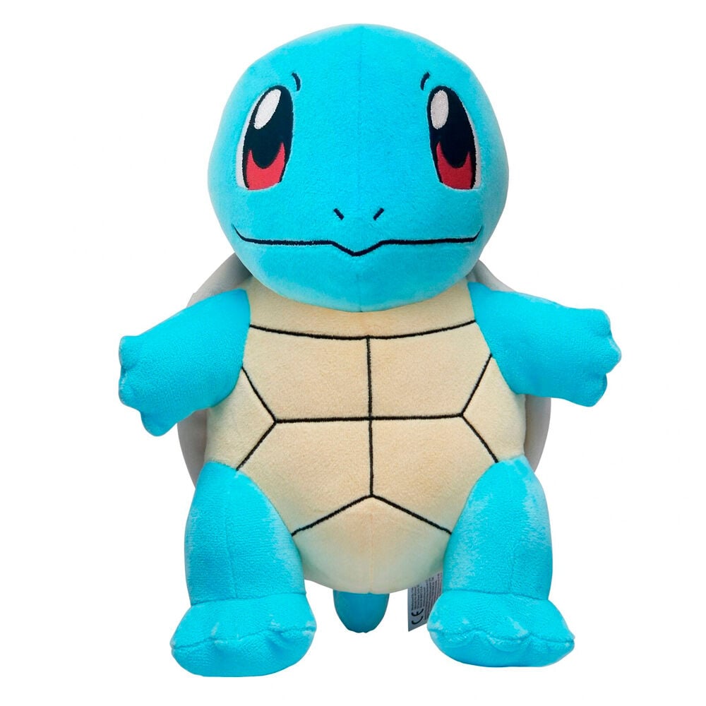 Peluche de Squirtle Pokémon azul turquesa con caparazón crema