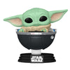 Figura Funko POP! de Grogu en vehículo flotante con base Star Wars
