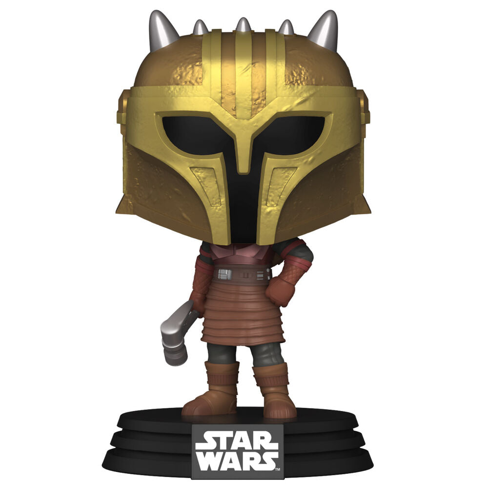 Figura Funko POP! The Armorer de Star Wars con casco dorado en caja con ventana - 2