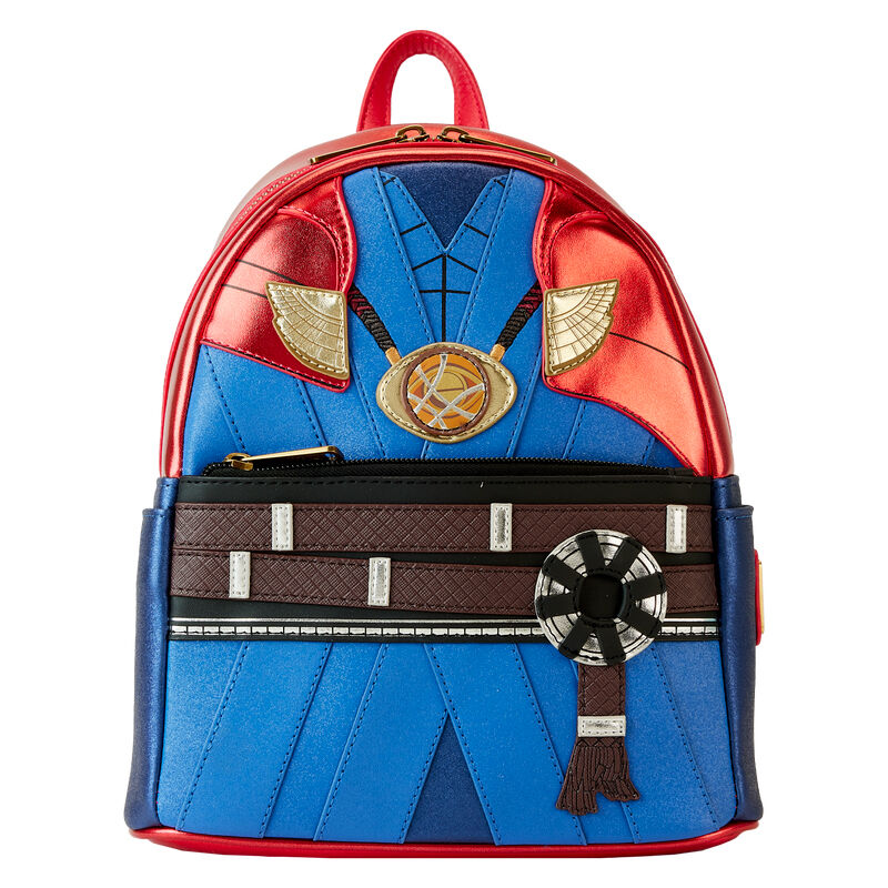 Mochila mini Marvel Metallic de Doctor Extraño Loungefly en rojo y azul - 2