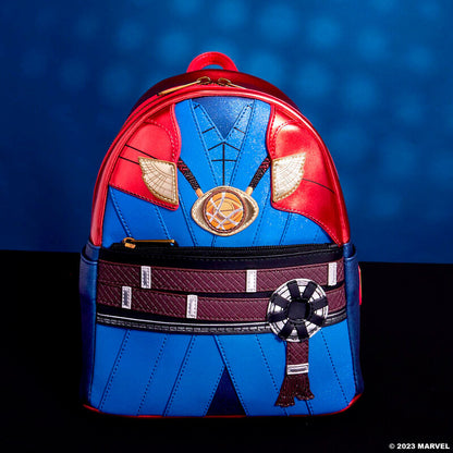 Mochila mini Marvel Metallic de Doctor Extraño Loungefly en rojo y azul - 7