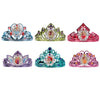 Tiaras surtidas de princesas Disney con diseños ornamentales de colores variados