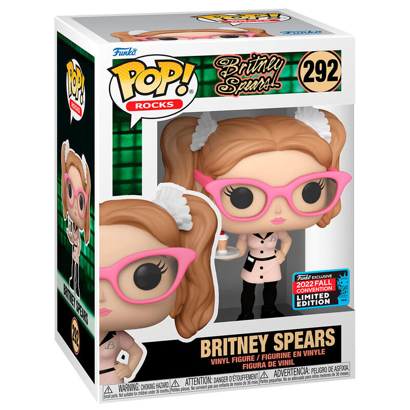 Figura Funko POP Rocks de Britney Spears con gafas rosas en caja