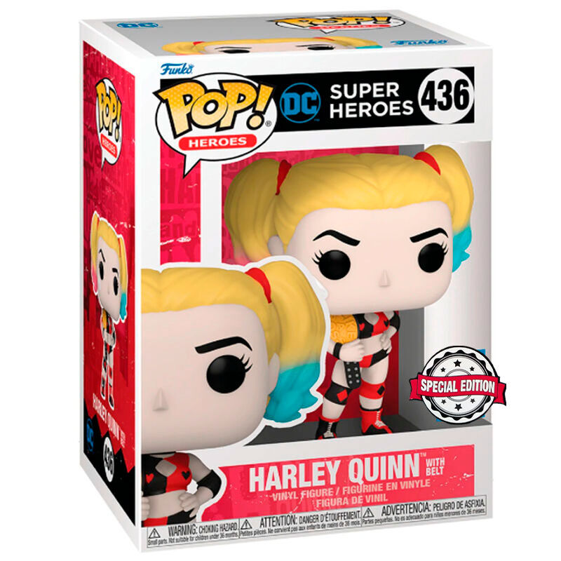 Figura Funko POP! de Harley Quinn con traje rojo y negro - 2