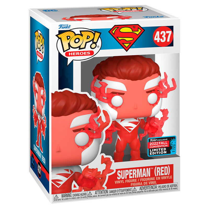 Figura Funko POP! Superman Red Exclusive nº 437 en caja con ventana