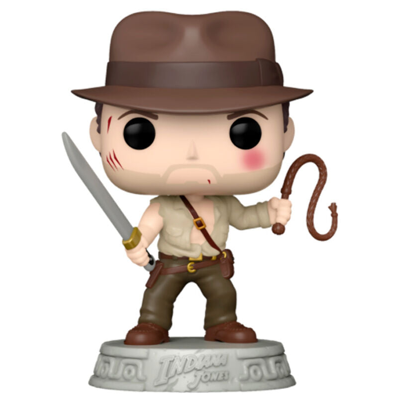 Figura Funko POP! de Indiana Jones con sombrero y látigo en caja con ventana - 2
