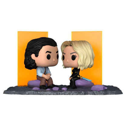 FUNKO POP! Moment de Loki y Sylvie sentados sobre una base rocosa