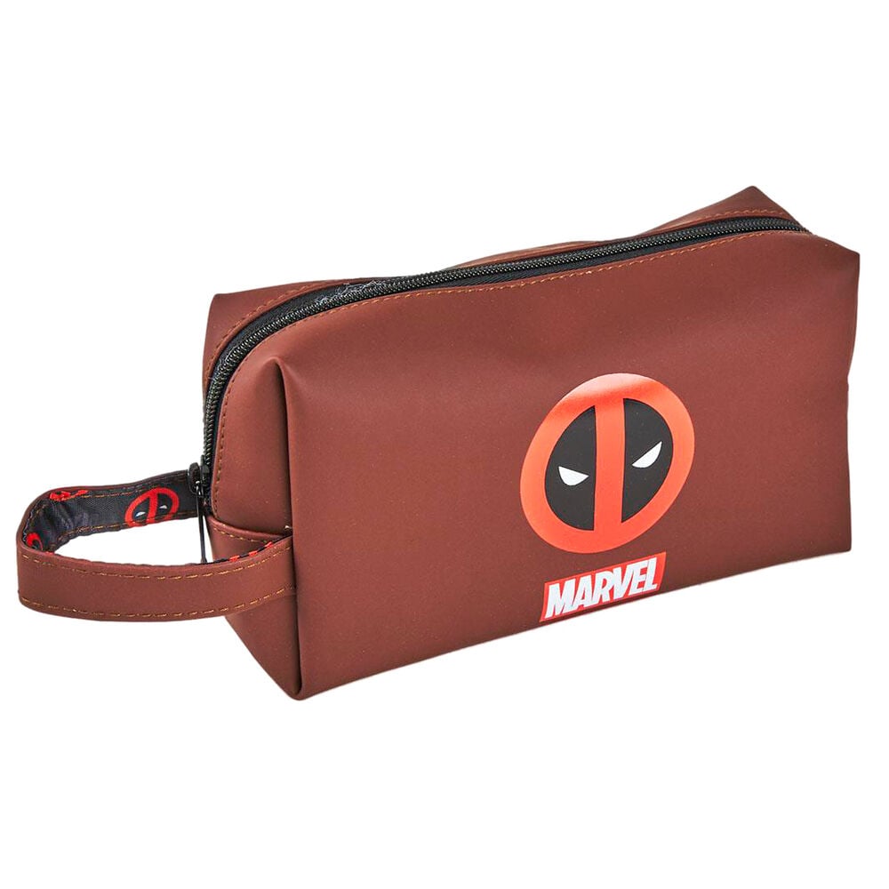 Neceser marrón de Deadpool Marvel con asa lateral