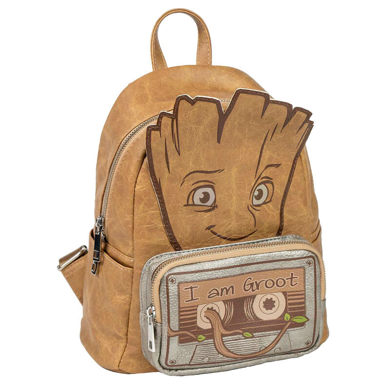 Mochila de polipiel de Groot Marvel con bolsillo frontal