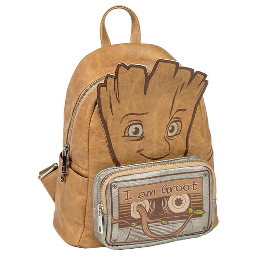 Mochila de polipiel de Groot Marvel con bolsillo frontal