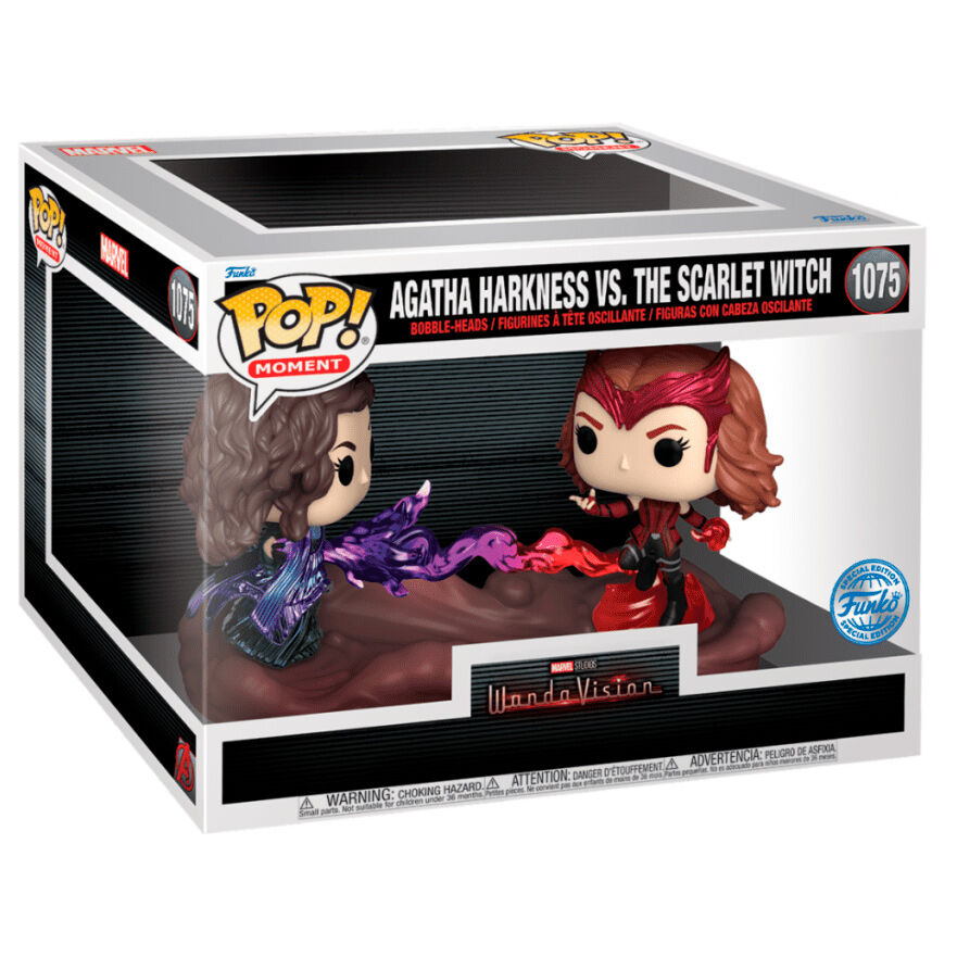 Funko POP! Moment WandaVision de Agatha Harkness frente a Scarlet Witch