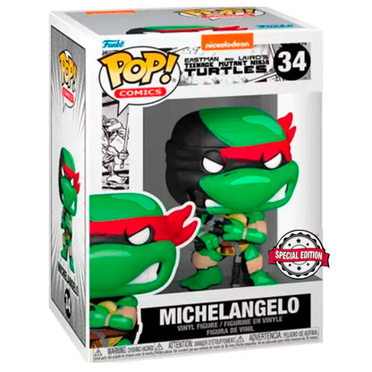 Figura Funko POP! de Michelangelo de Tortugas Ninja en versión estándar y Chase - 2