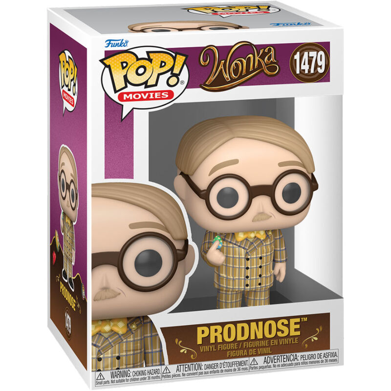Figura POP FUNKO de Prodnose de Wonka con gafas y traje de cuadros - 2
