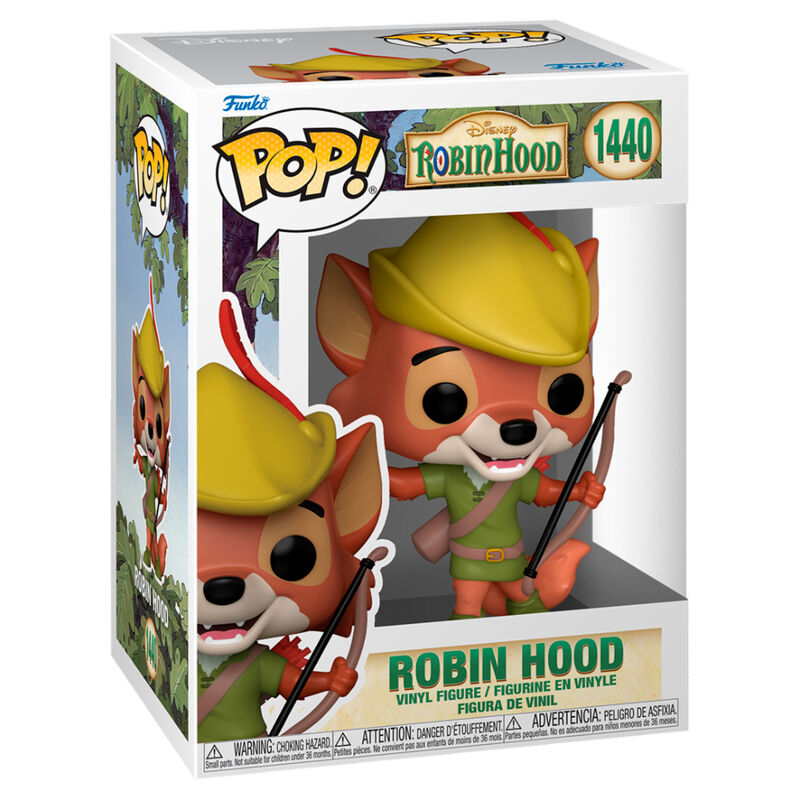 Figura Funko POP! de Robin Hood Disney en caja con ventana