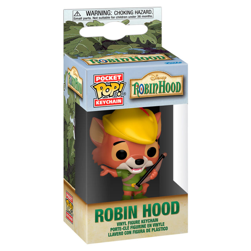 Llavero Funko Pocket POP! de Robin Hood Disney en su caja