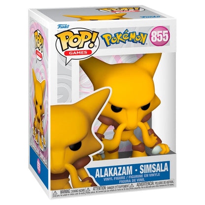 Figura Funko POP! de Alakazam Pokémon 855 en caja con ventana