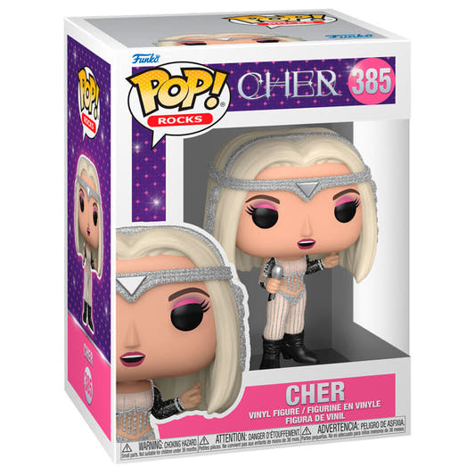 Figura Funko POP! de Cher Living Proof con micrófono y vestuario plateado - 2