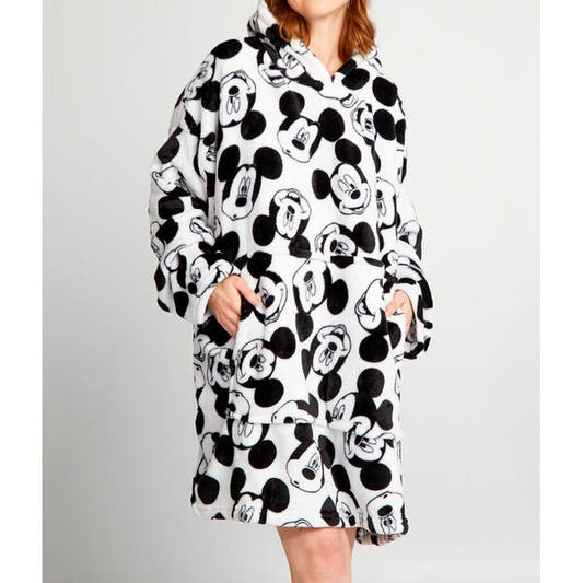 Bata sudadera oversize de Mickey Disney con capucha y bolsillo delantero - 3