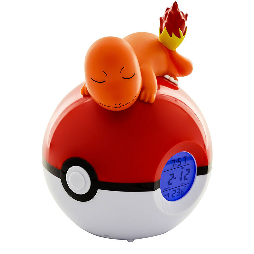 Despertador lámpara LED con Poké Ball y Charmander