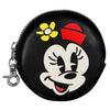 Monedero redondo negro de Minnie Disney con flor amarilla y sombrero rojo