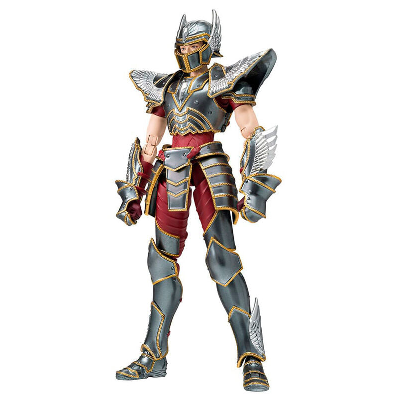 Figura articulada de Pegasus Seiya con armadura gris y detalles dorados - 2