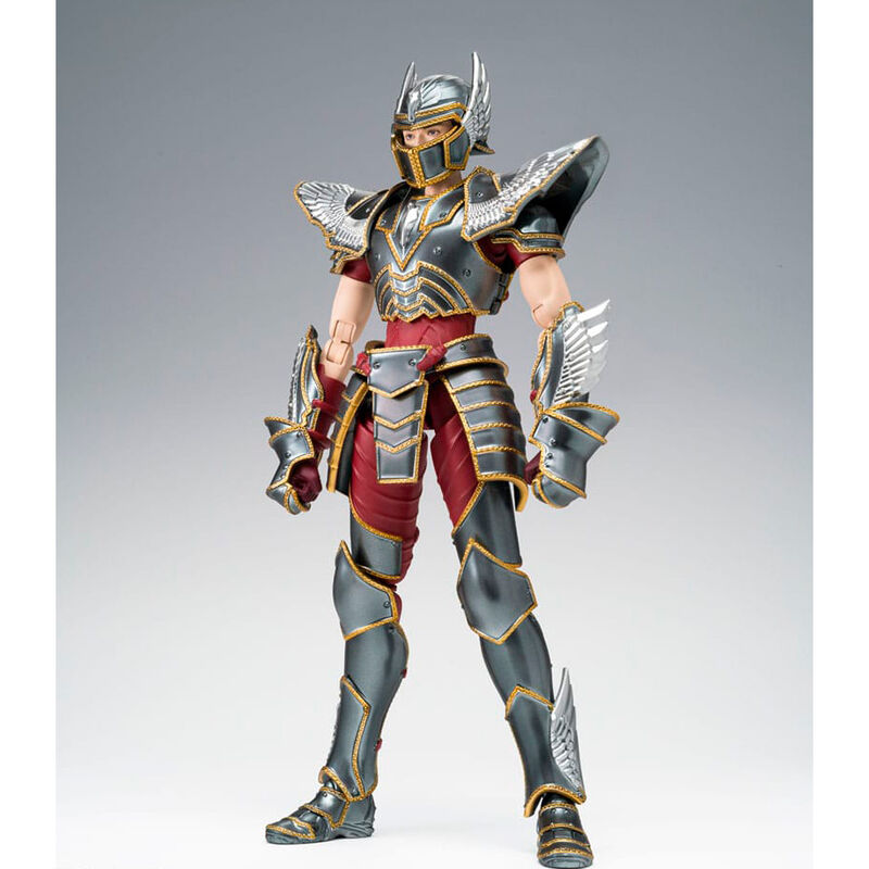 Figura articulada de Pegasus Seiya con armadura gris y detalles dorados - 3