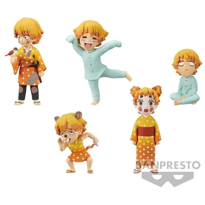 Figuras surtidas de Zenitsu Agatsuma de Demon Slayer de 7 cm