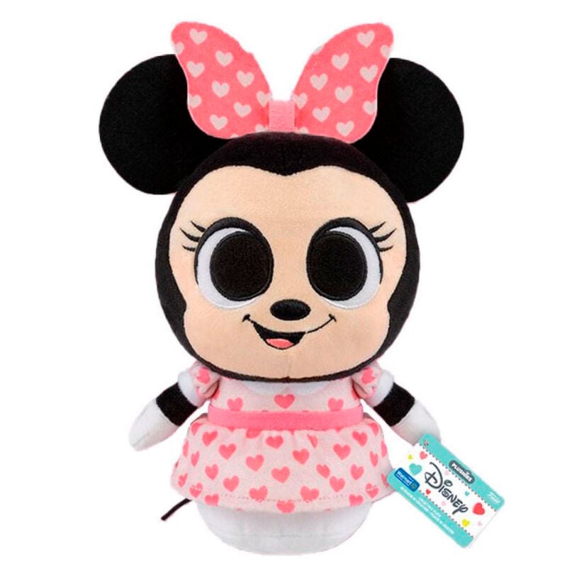 Peluche Minnie Disney FUNKO con lazo y vestido de corazones