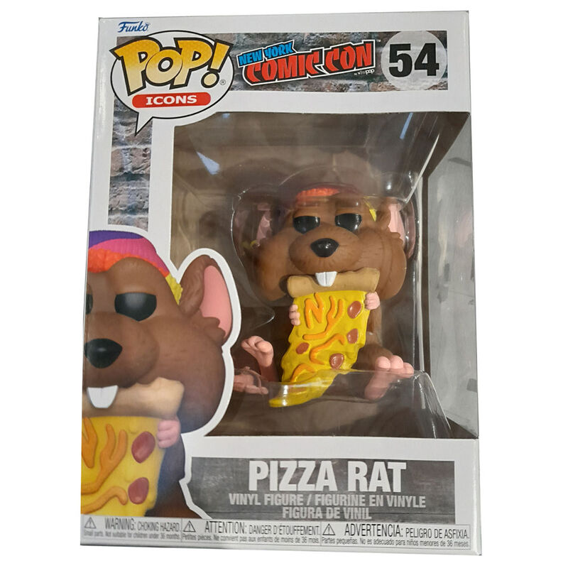 Figura Funko POP! Pizza Rat con gorra morada y porción de pizza - 2